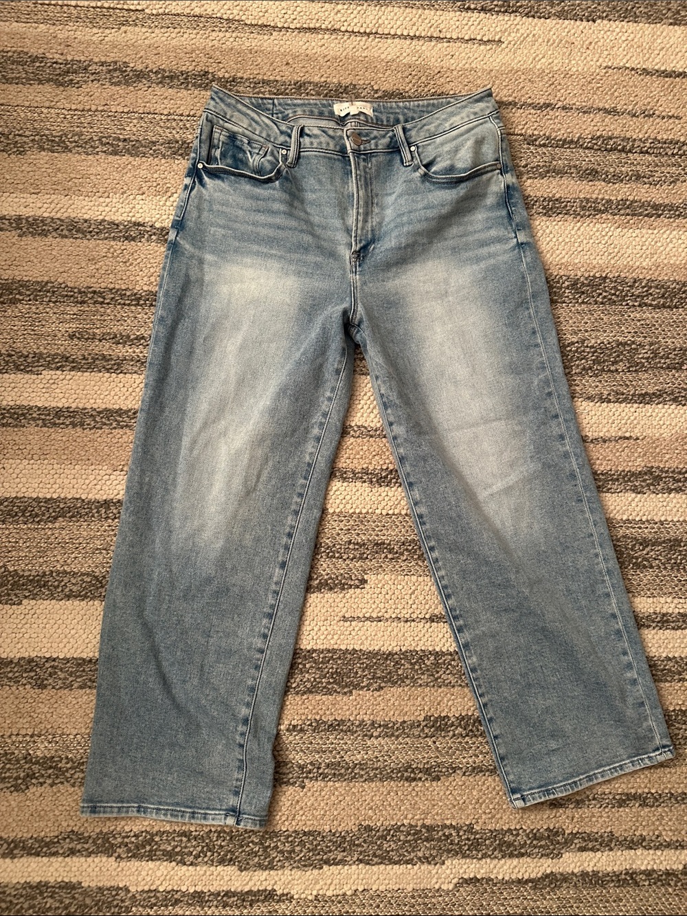 Risen Jeans Straight Leg Jeans in Blue Waist 11/30